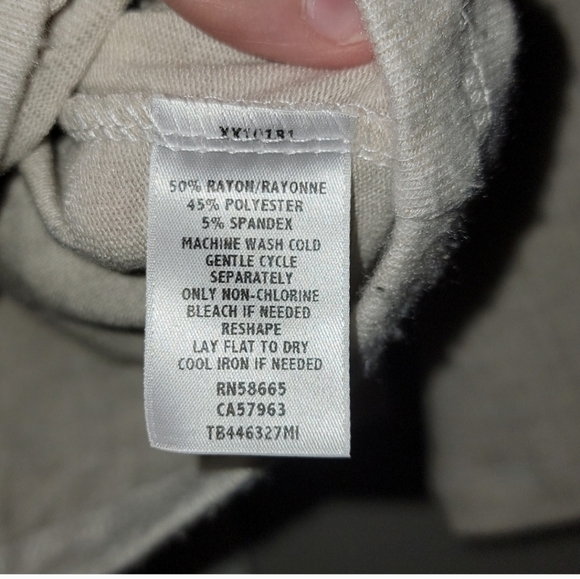 Treasure & Bond Wide Neck Raglan Top Long Sleeve Knit Beige Sweater Womens M - Picture 4 of 8